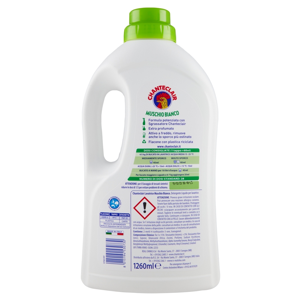 Chanteclair Lavatrice Muschio Bianco 1260 ml